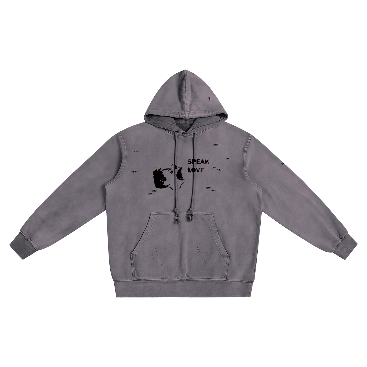 pear's 'speak love' heavyweight hoodie