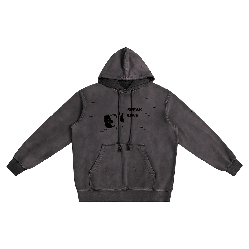 pear's 'speak love' heavyweight hoodie