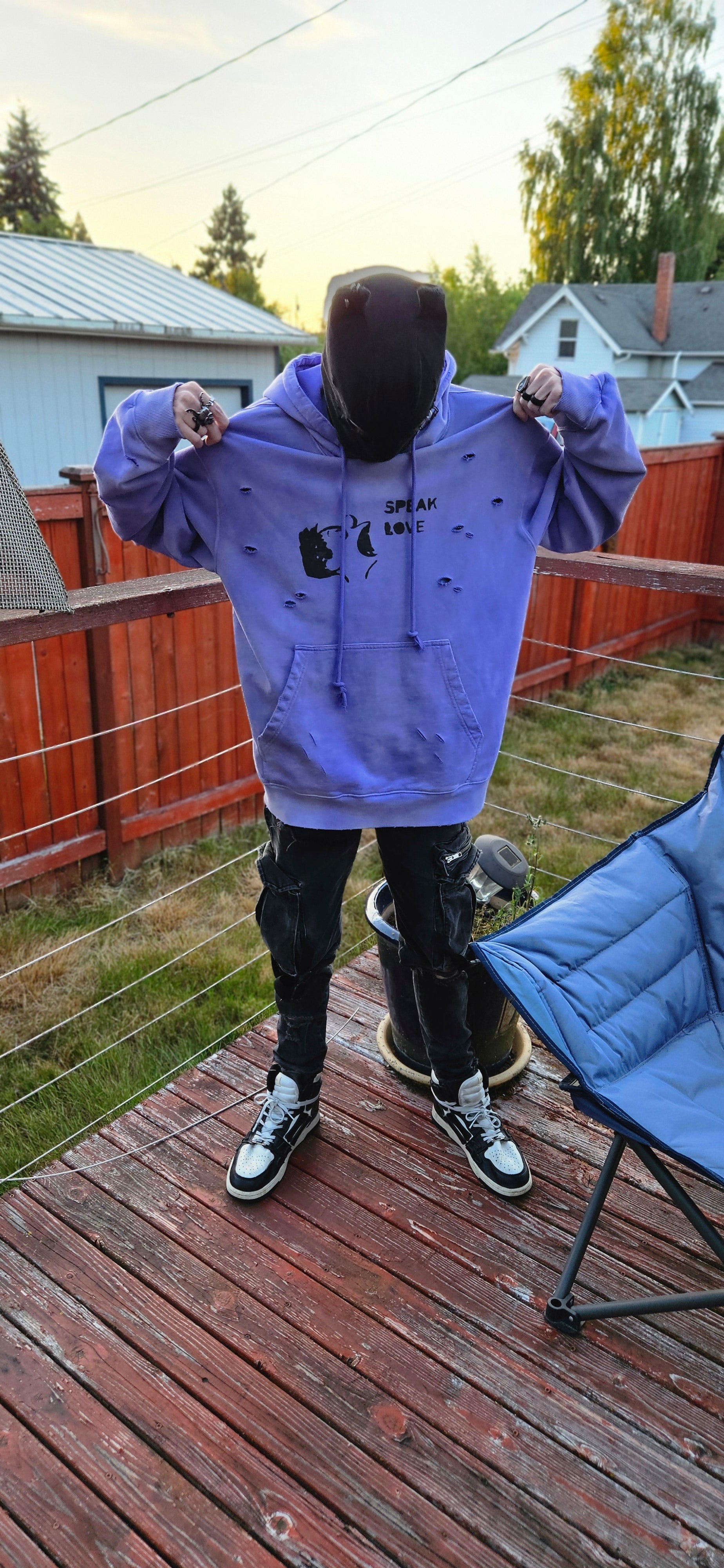 pear's 'speak love' heavyweight hoodie